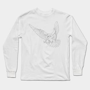 peregrine falcon vector ecopop Long Sleeve T-Shirt